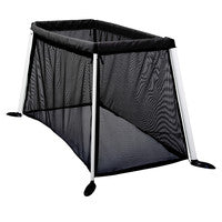 phil&teds traveller portable travel baby cot - 3/4 view black