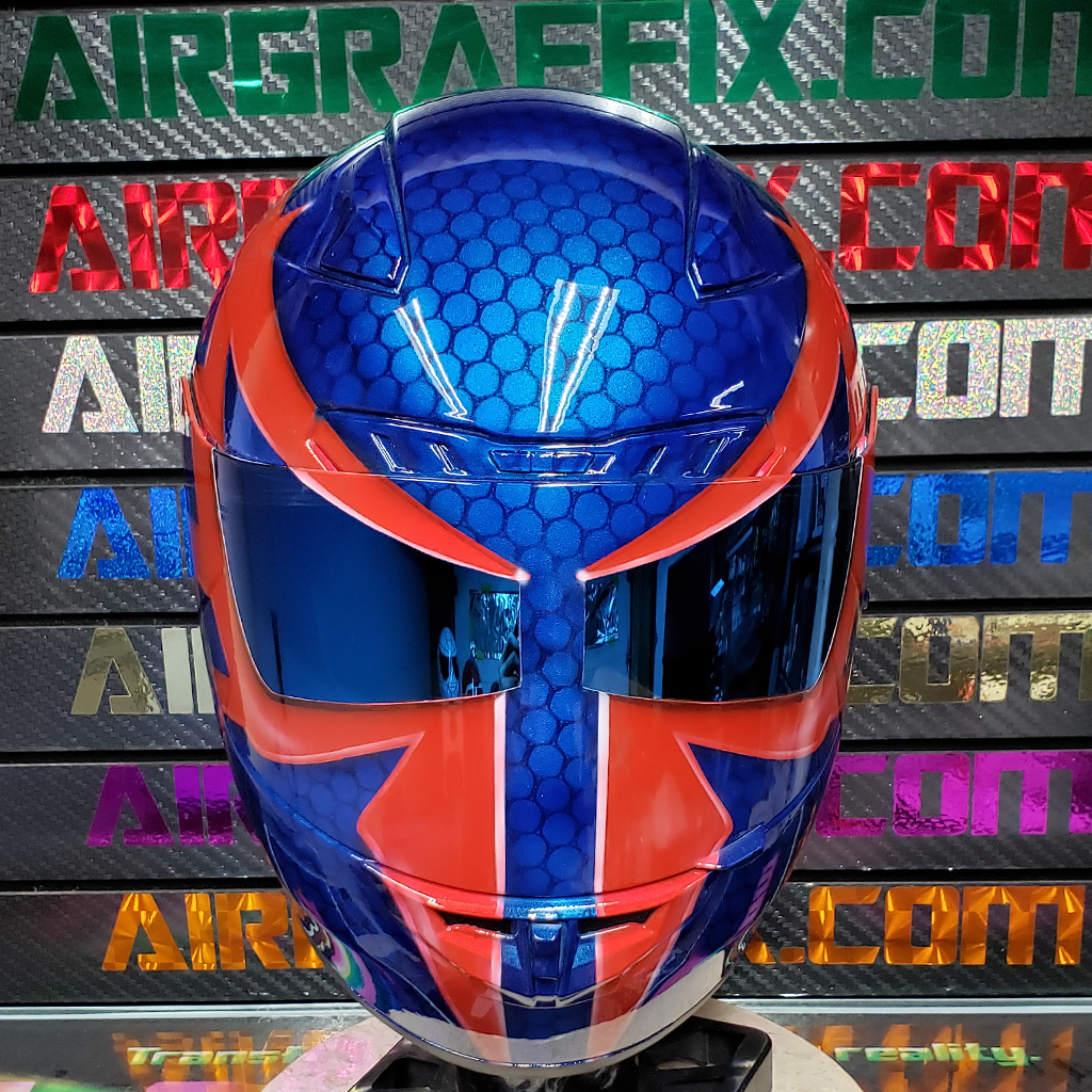 Spiderman 2099 Custom Painted Airbriushed Motorcycle Helmet -  