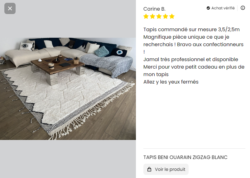 tapis berbère sur-mesure