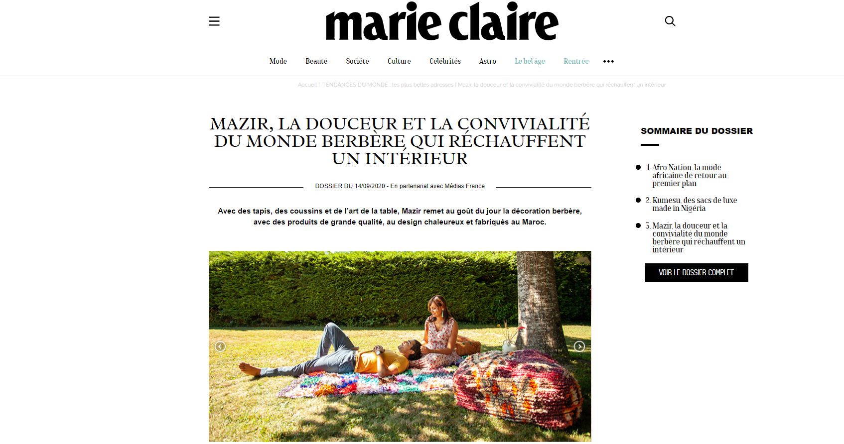 Mazir marie claire