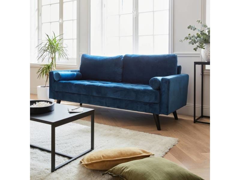 tapis pour canapé bleu