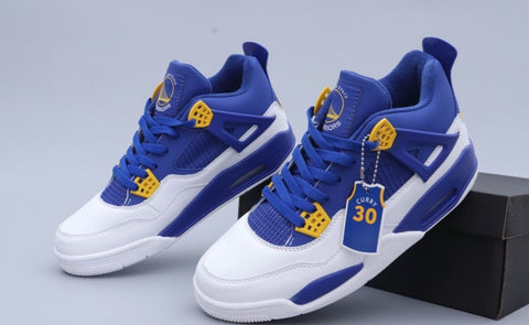 jordan 4 azul con amarillo