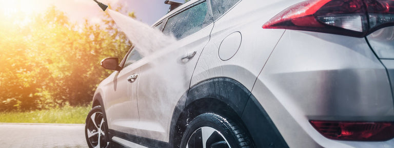 What is the best way to use a car exterior cleaner?