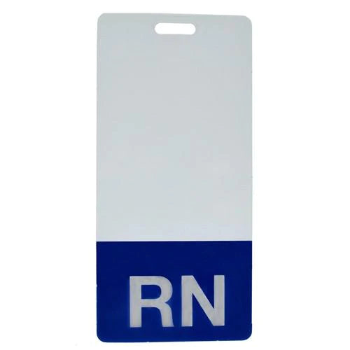 Clear Badge Buddy Horizontal - Hospital & Nurse ID Backer Cards -  Transparent Title/Role Identifier - Wear Behind Medical Name Badge on I'D  Reel or Lanyard by Specialist ID (RN Red) 