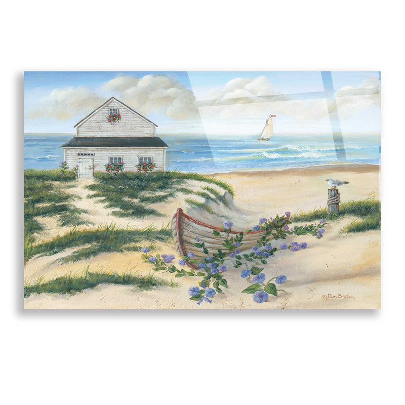 Epic Art 'Beach Cottage II' by Pam Britton, Acrylic Glass Wall Art ...