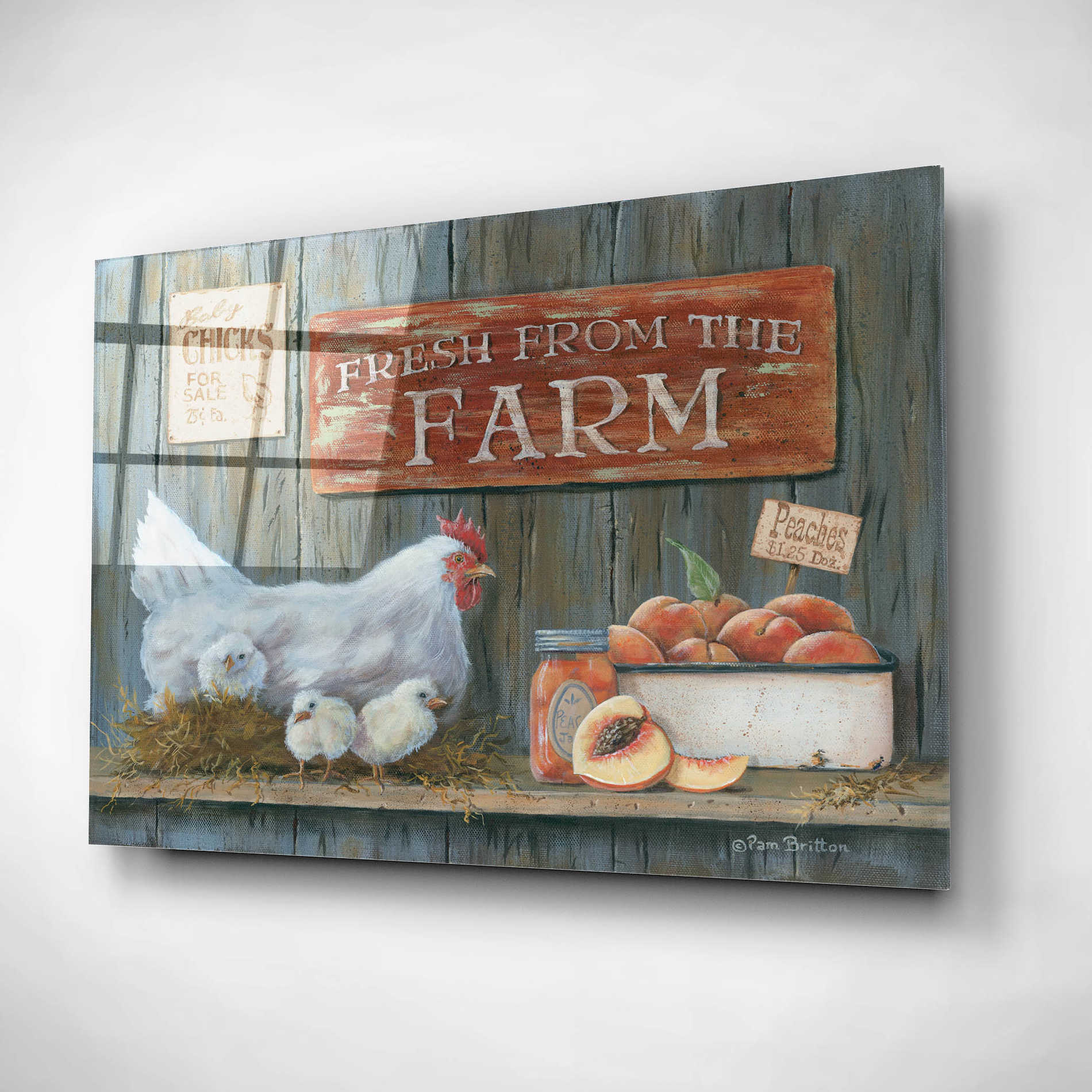 Epic Art 'Fresh from the Farm' by Pam Britton, Acrylic Glass Wall Art ...