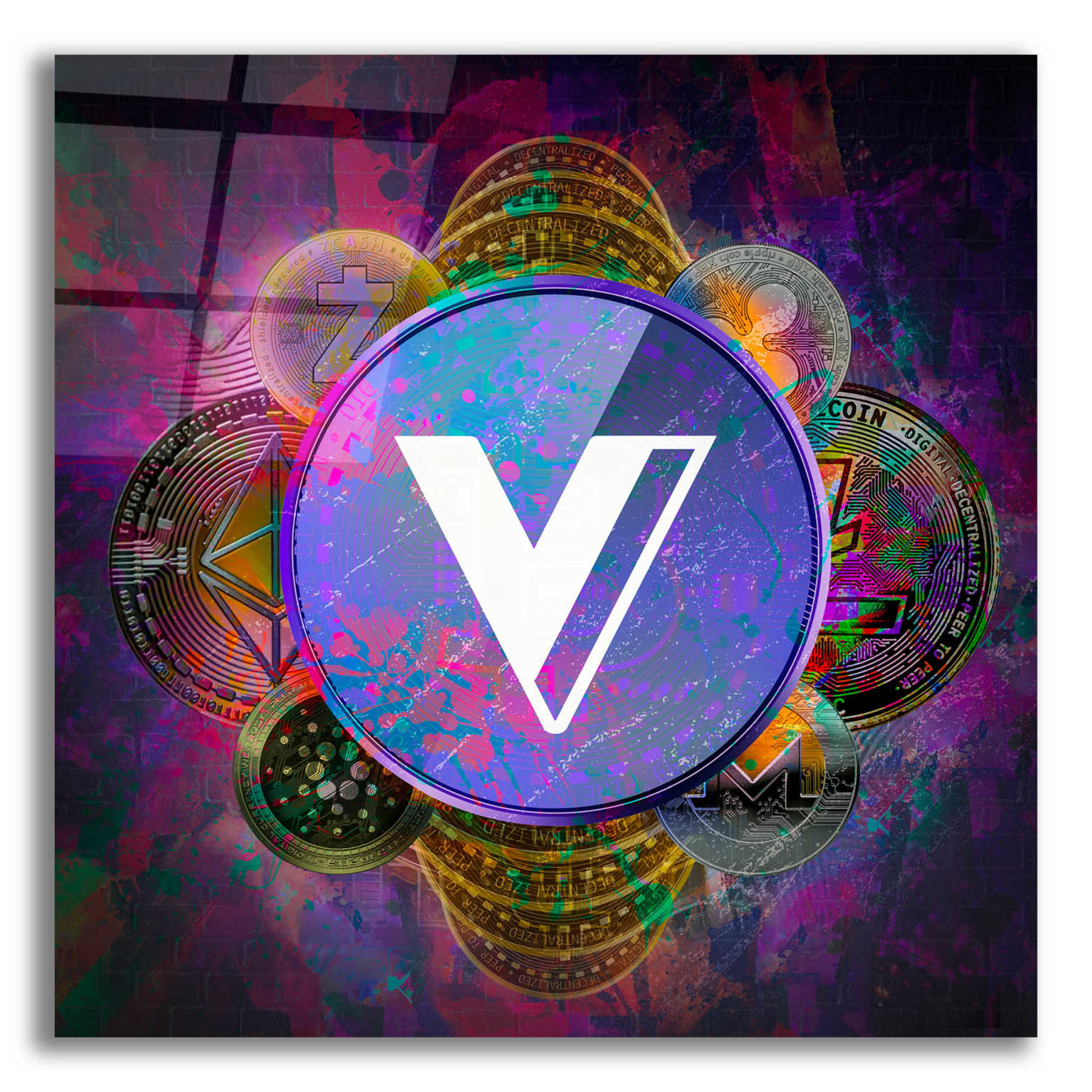 Epic Art 'VGX Voyager Crypto Pyramid,' Acrylic Wall Art ...