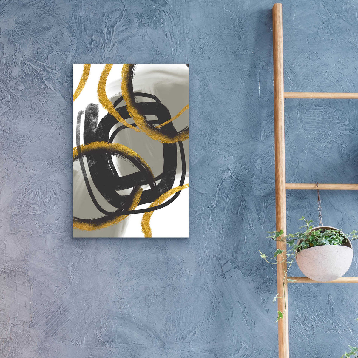 Epic Art &#39;Gold Meets Neutrals Iv&#39; by Andrea Haase Acrylic Glass Wall Art,16x24