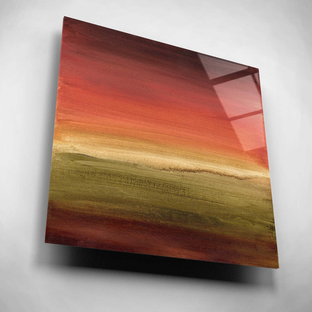 Epic Art &#39;Abstract Horizon I&#39; by Ethan Harper, Acrylic Glass Wall Art,12x12