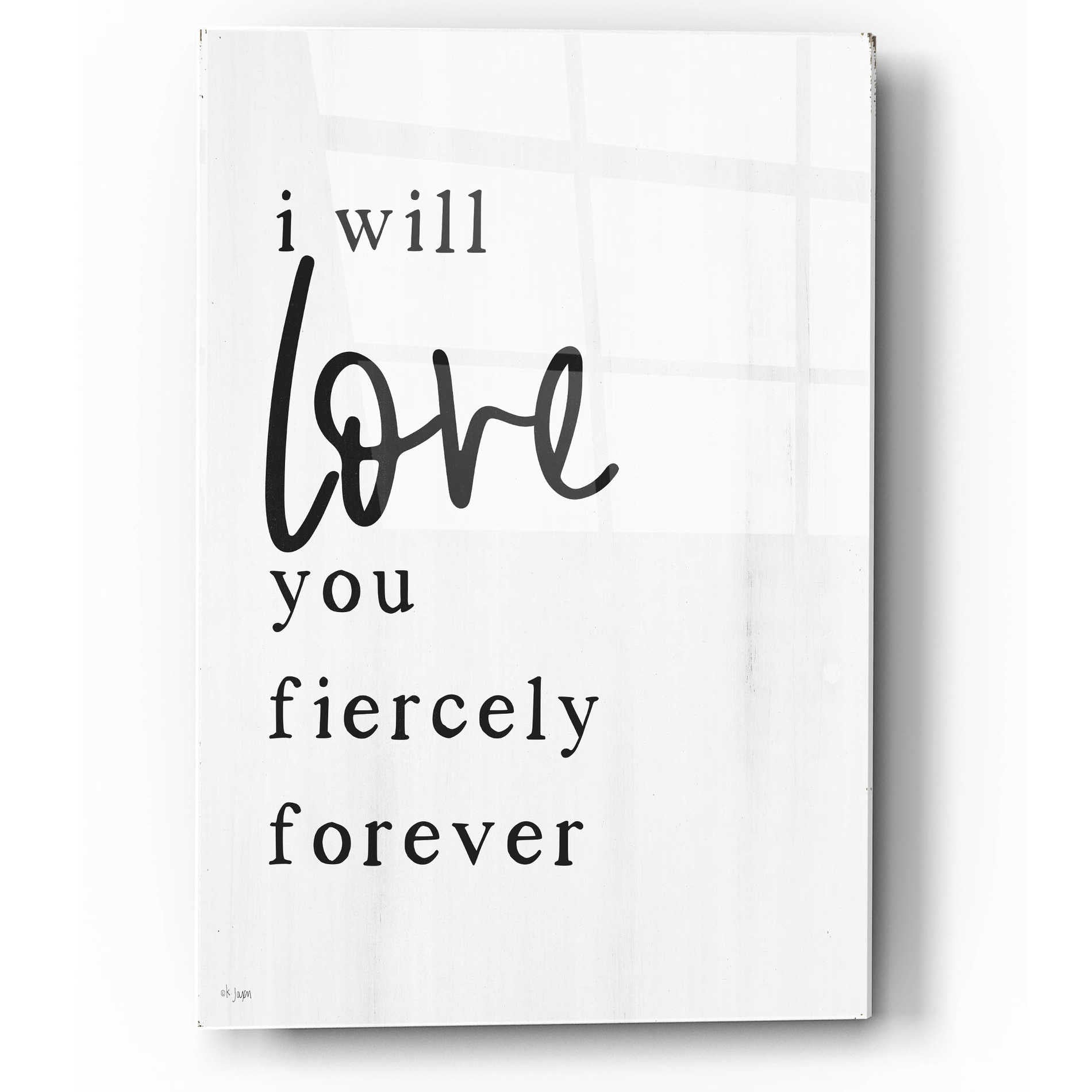 Epic Art 'Love You Fiercely Forever' by Jaxn Blvd, Acrylic Glass Wall ...