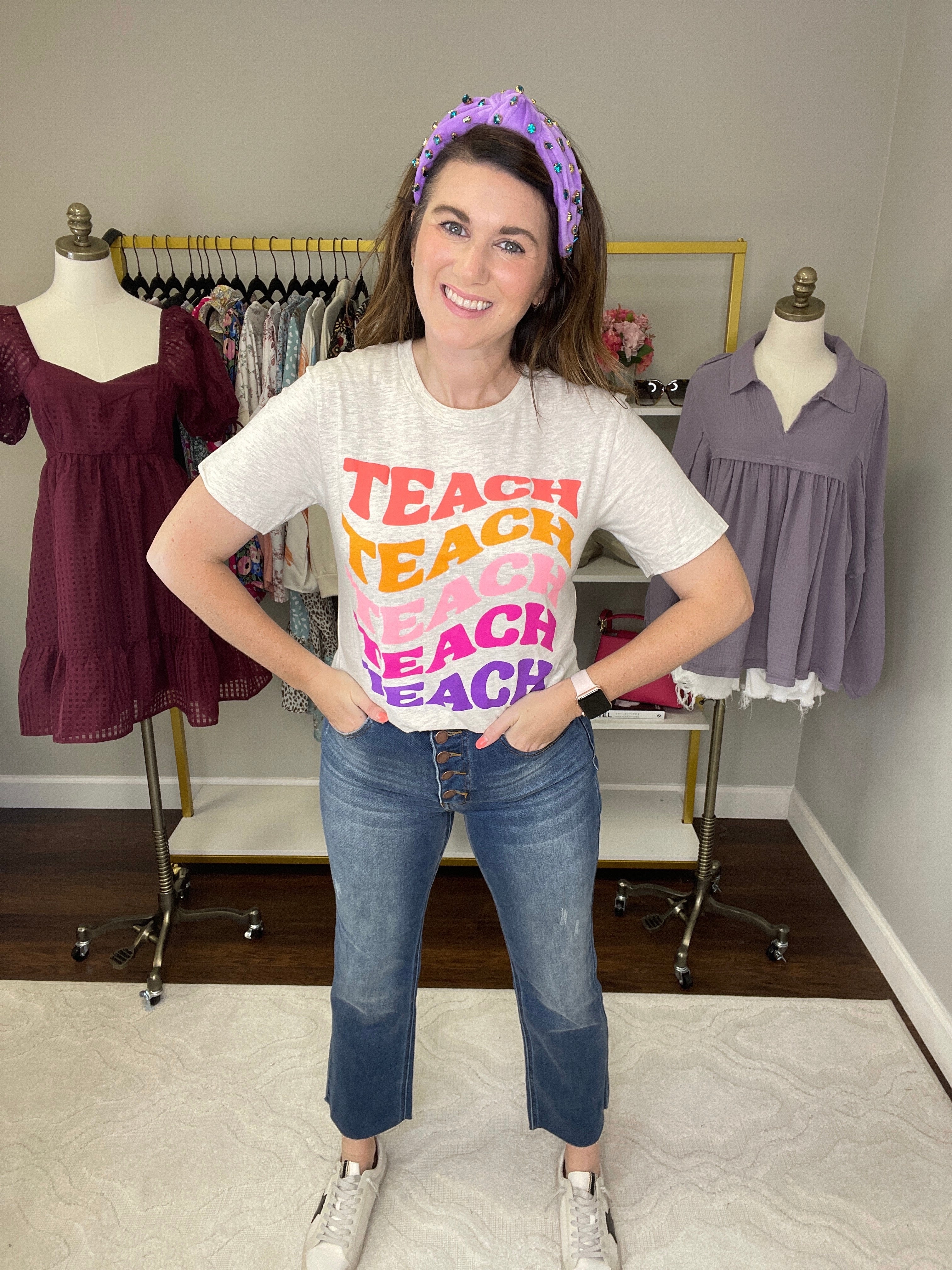 Teach Wavy Tee