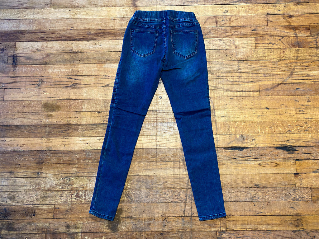 denim moto jeggings