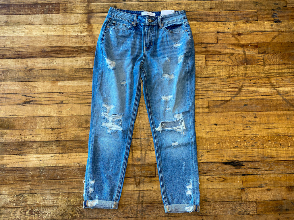 kancan distressed boyfriend jeans