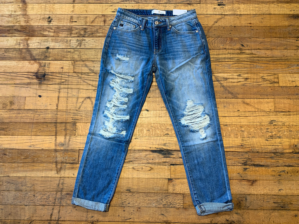 kancan distressed boyfriend jeans