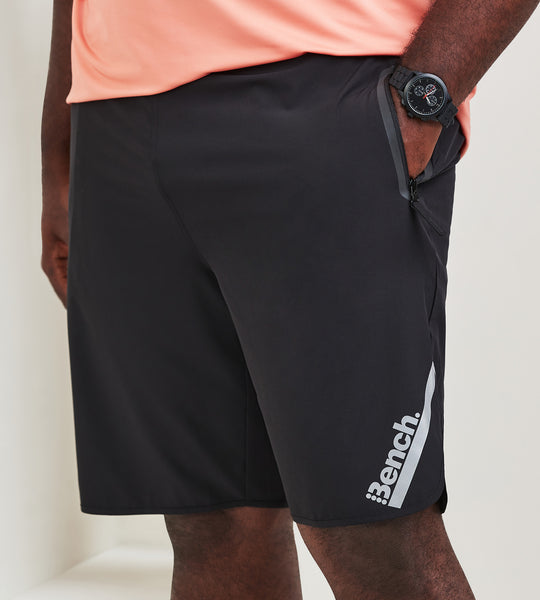 Active Intent Men's Double Stripe Shorts Black