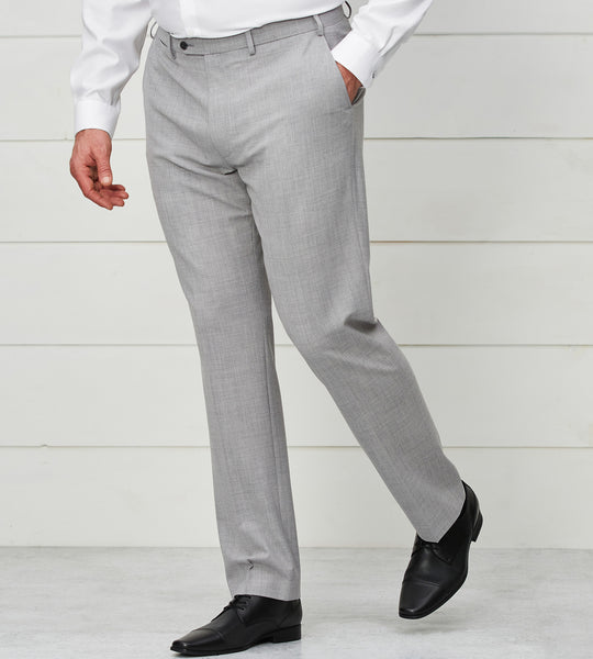 George Men's Slim Fit Flat Front Comfort Stretch Dress Pants 