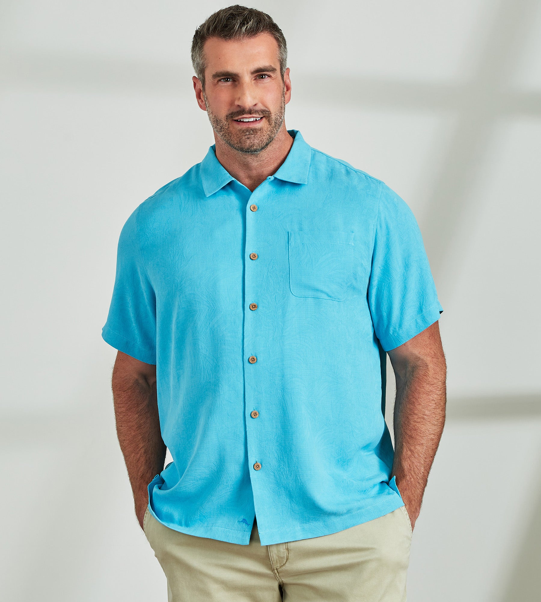 Tropic Isles Tonal Jacquard Short Sleeve Sport Shirt product