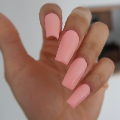 Peach Dip Powder Manicure | How to Apply Tips |  Revel Nail