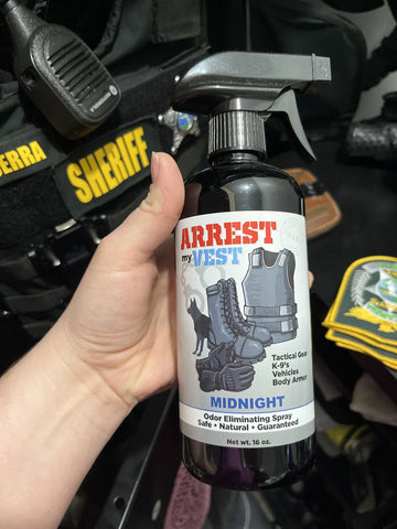 Arrest My Vest Odor Eliminating Spray for Law Enforcement