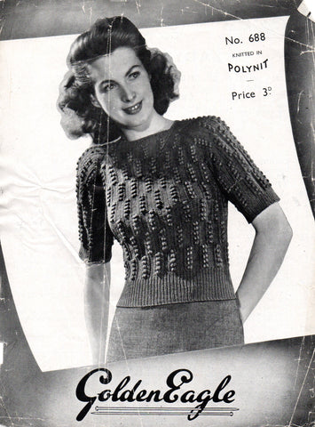 1940s Bobble Knit Jumper - Golden Eagle 688 – 1940s Style For You