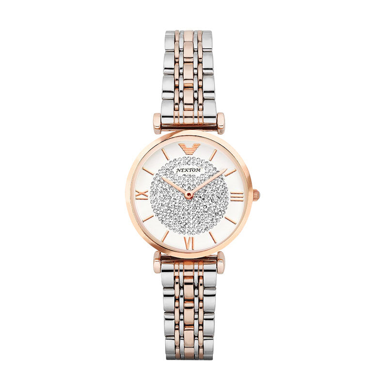 Gold Luxury Brand Diamond Quartz Stainless Steel Women Watches – Nektom ...