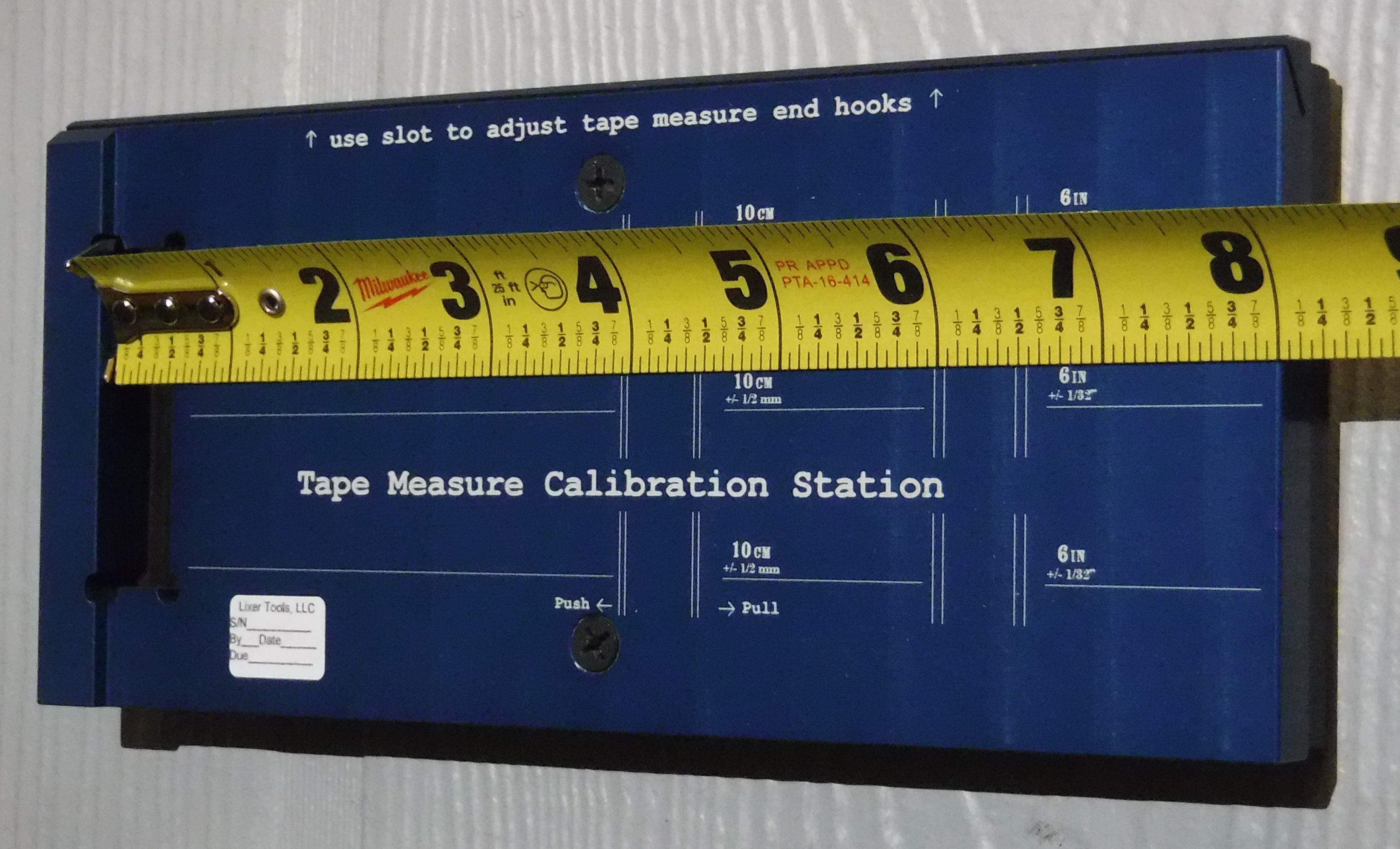 Lixer Pass/Fail Tape Measure Calibration Station