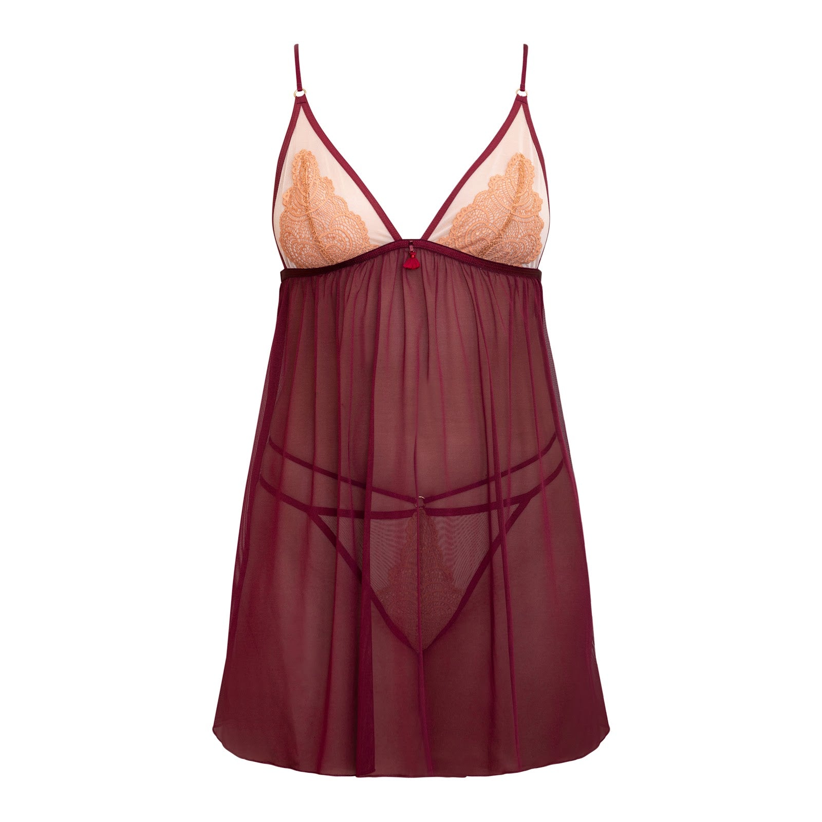 Punane öökleit Diva Babydoll BonBon Lingerie