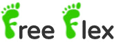 Free Flex Drop Foot Brace Logo with "Feet" Shaped letter Fs