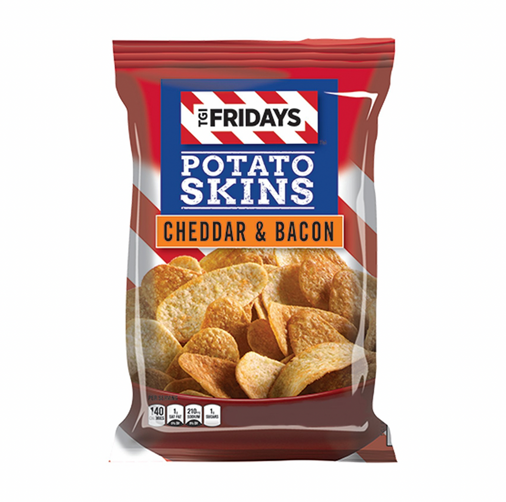 TGI Fridays Cheddar and Bacon Potato Skins 49g - Sugar Box