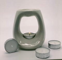 white cream soy wax melter with tea lights