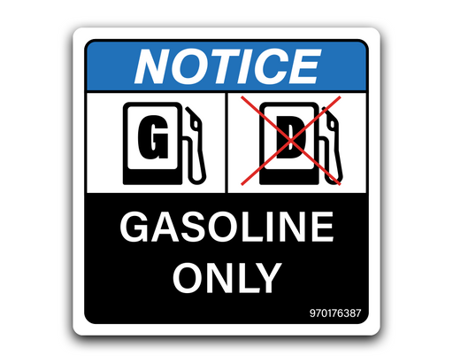 NOTICE - HYDRAULIC OIL ONLY — Fast Safety Decals