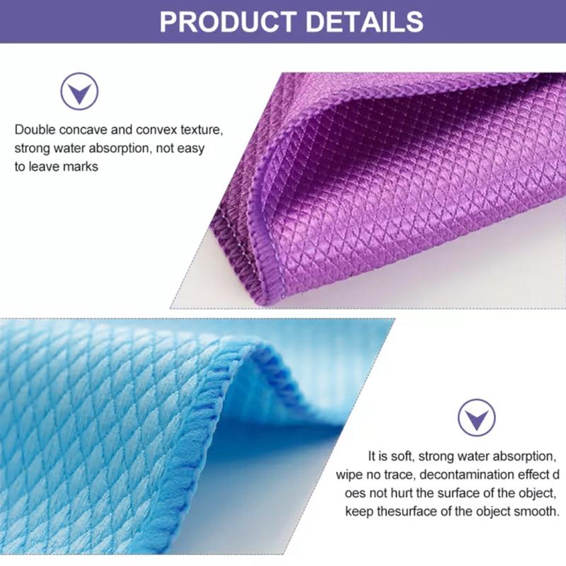Fish Scale Microfiber Polishing Cleaning Cloth 5 Pcs – comfures