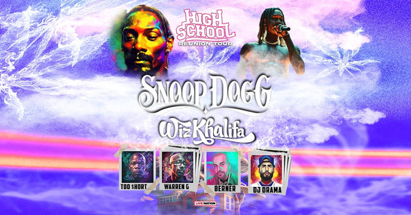 Cheap Snoop Dogg Wiz Khalifa High School Reunion Tour T Shirt
