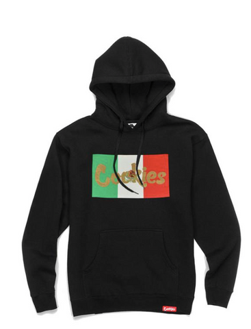 red and black cookies hoodie