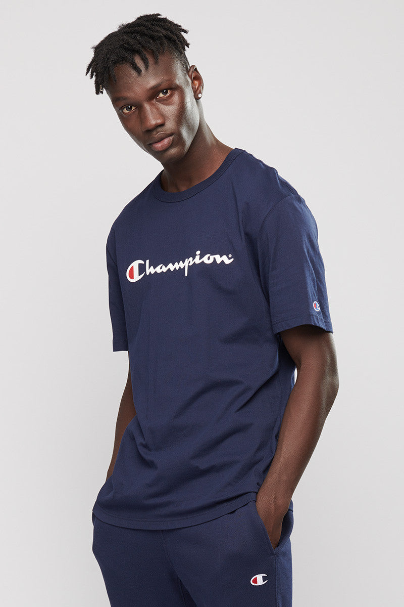 CHAMPION SCRIPT SHORT SLEEVE TEE - SPORTFIRST GERALDTON