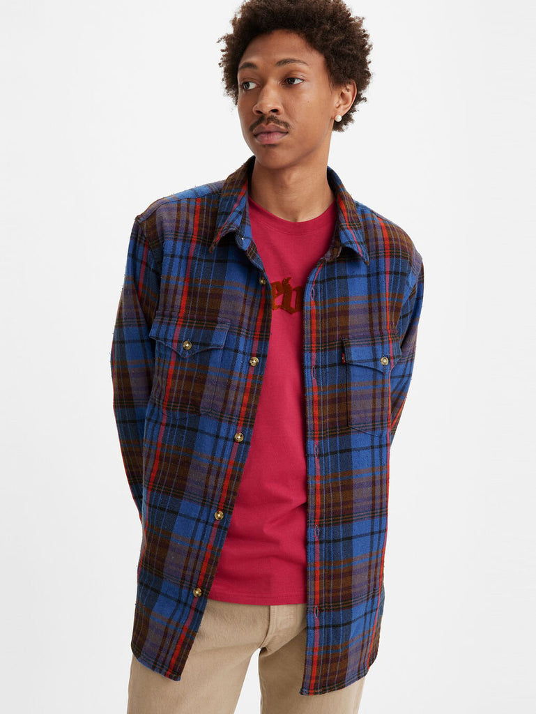 LEVIS Relaxed Fit Western Shirt - Breck Plaid Moonlight Blue – Minty  Lifestyle