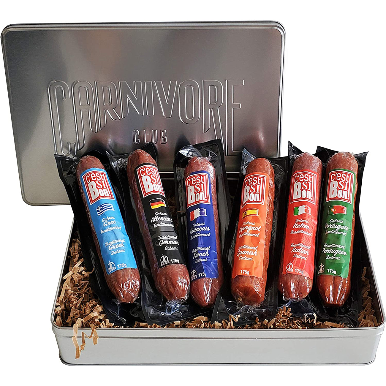 Taste of Europe Salami Sampler Tin - Carnivore Club CA product image