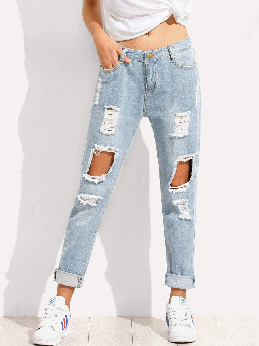 Правильные рваные джинсы