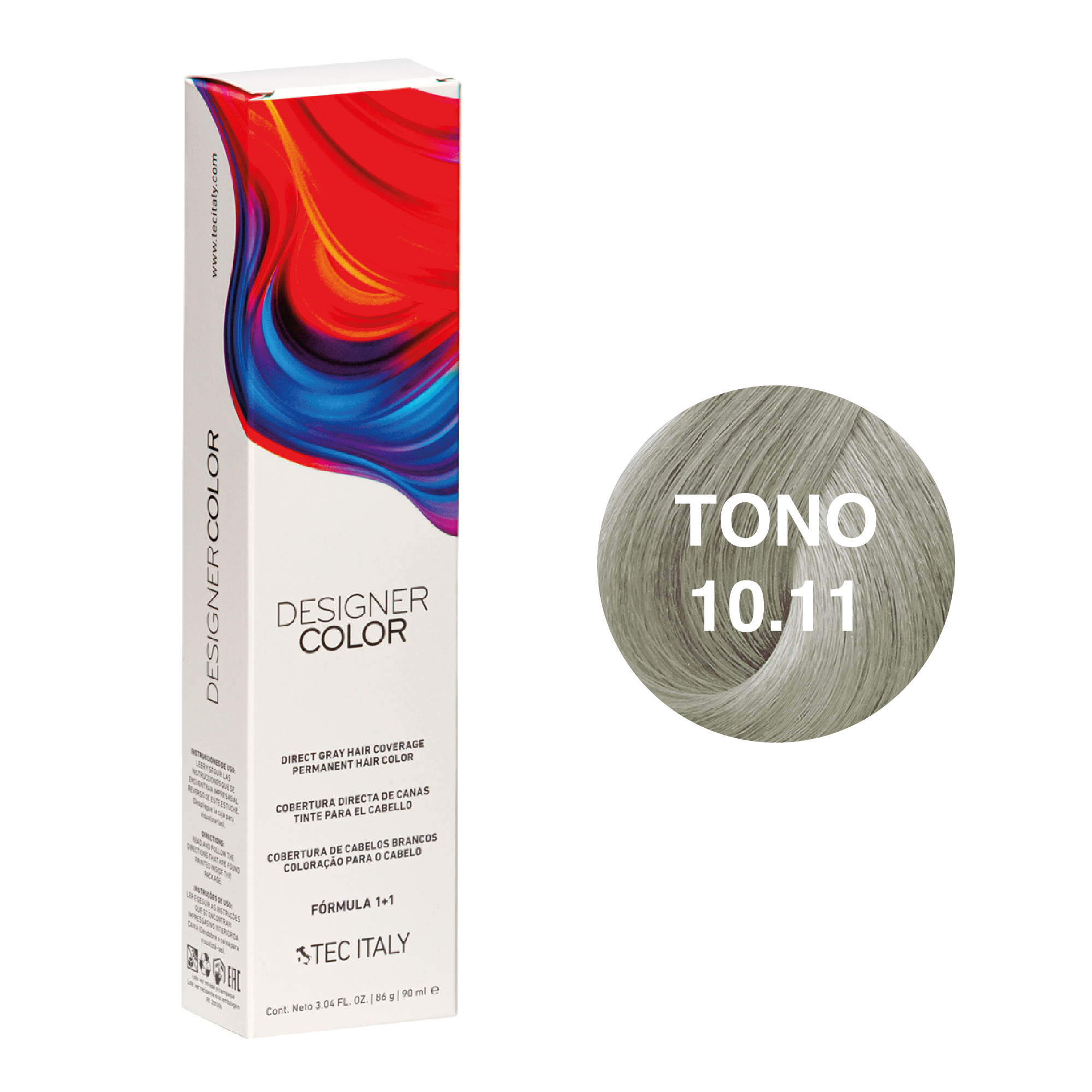 Tec Italy Tinte 10.11 Rubio Extra Claro Cenizo Profundo de 90ml Tec Italy