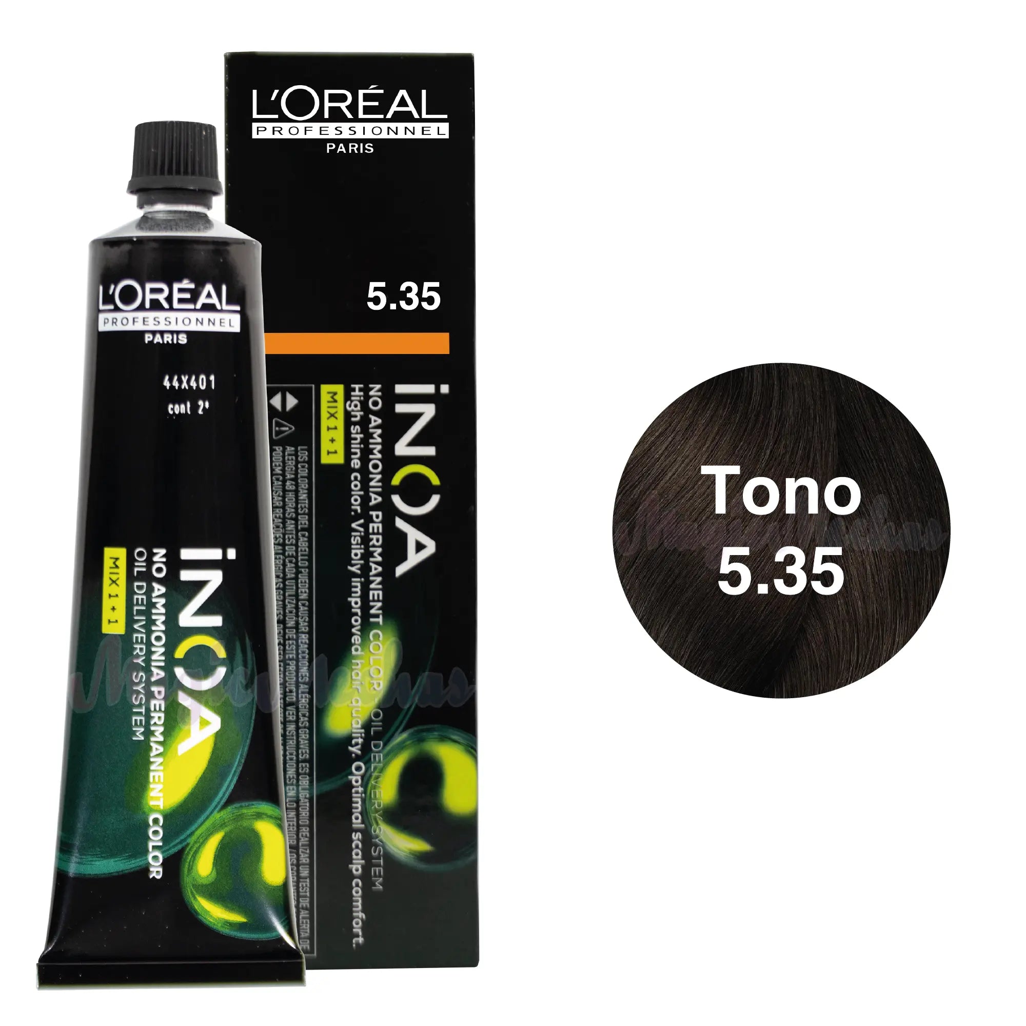 Tinte Inoa Tono 5.35 Castaño Claro Dorado Caoba 60ml Loreal Profesional