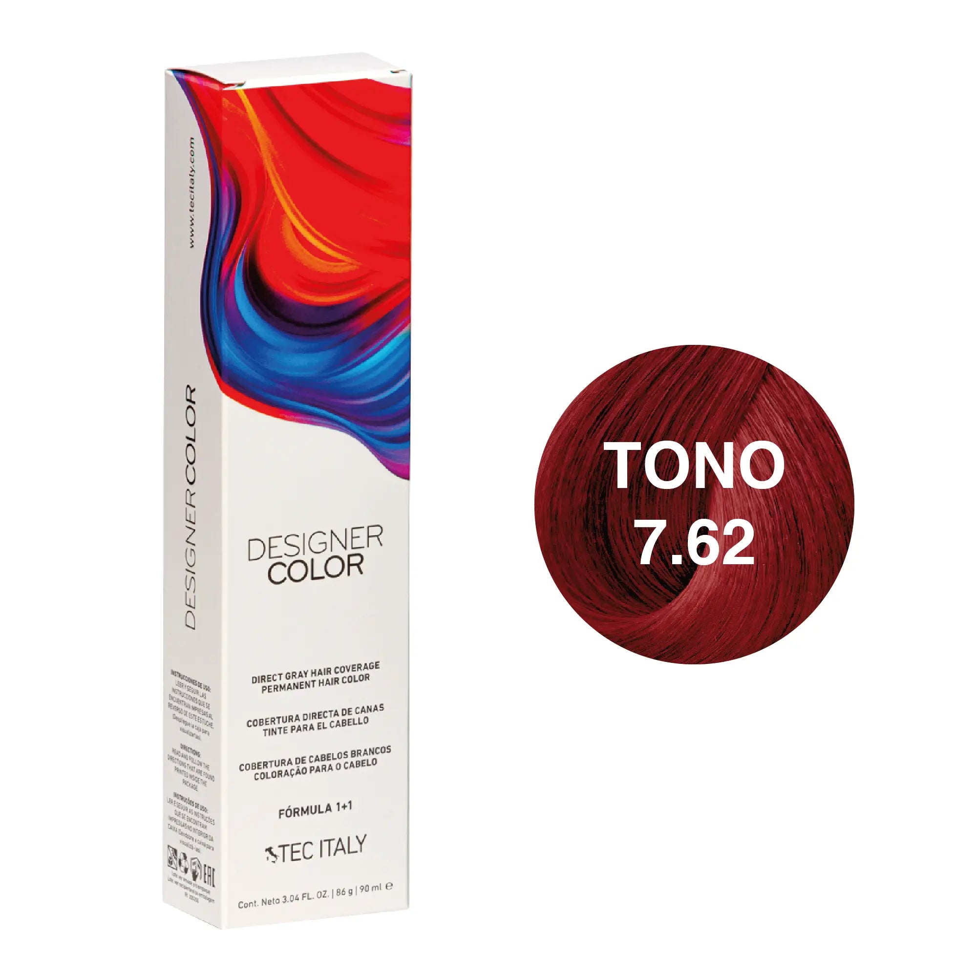 Tinte Tec Italy Designer Color 7.62 Rubio Rojizo Nacarado Tec Italy