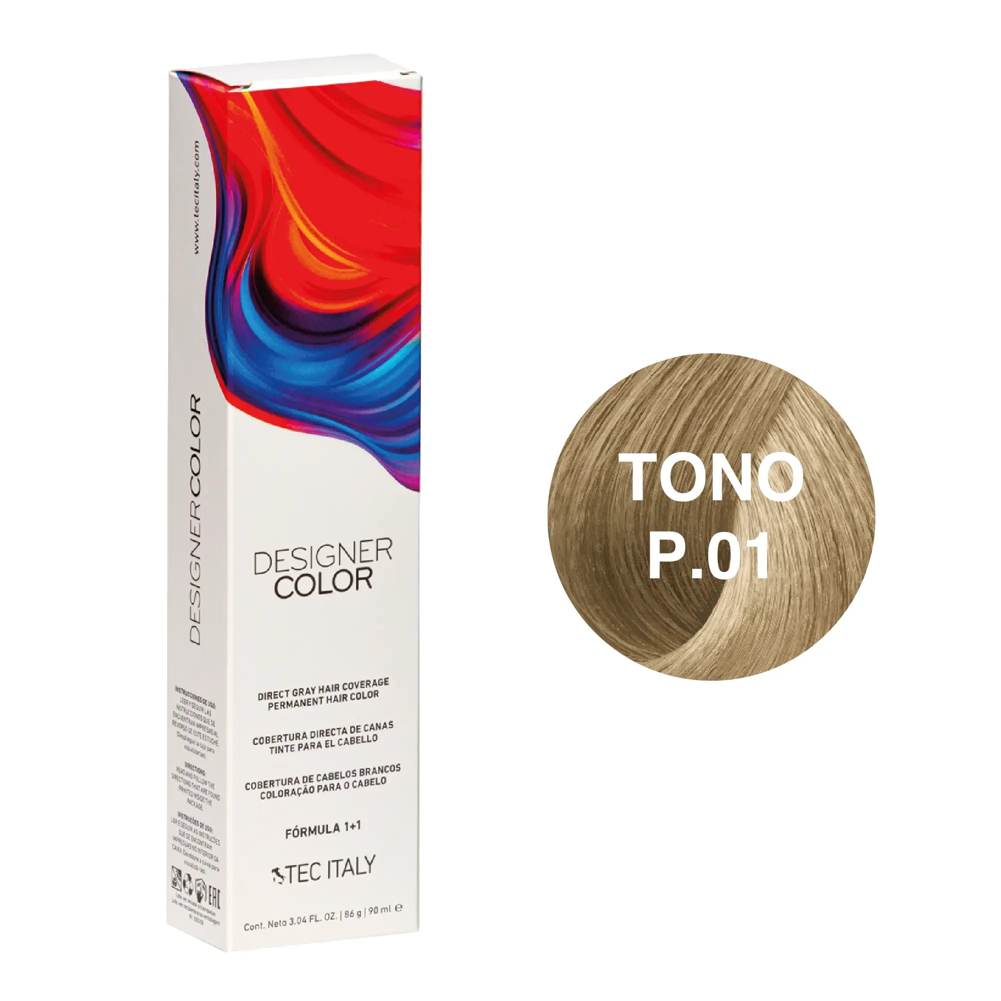 Tec Italy Tinte P.01 Rubio Ligeramente Cenizo de 90ml Tec Italy