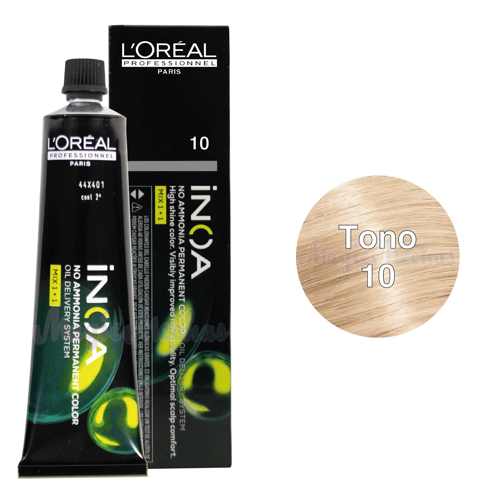 Tinte Inoa Tono 10 Rubio Extra Claro 60ml Loreal Profesional