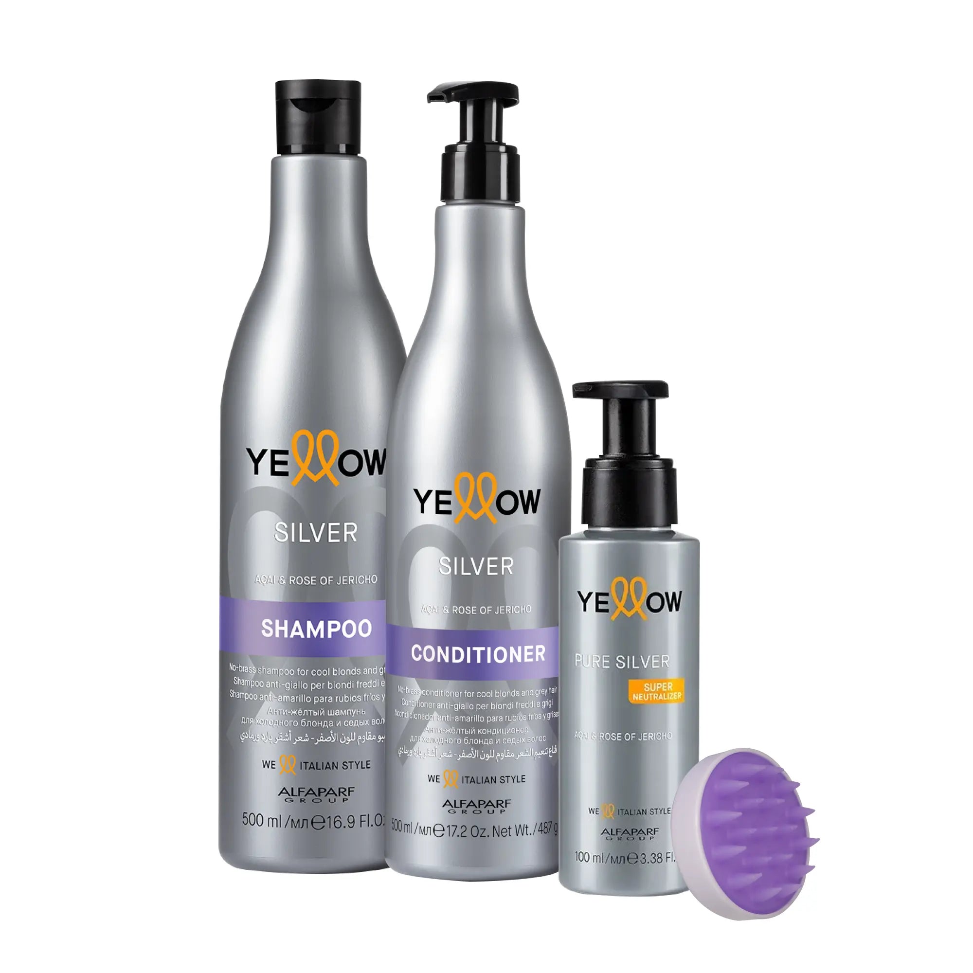 Kit Yellow Silver Shampoo + Acondicionador + Pure Silver Yellow