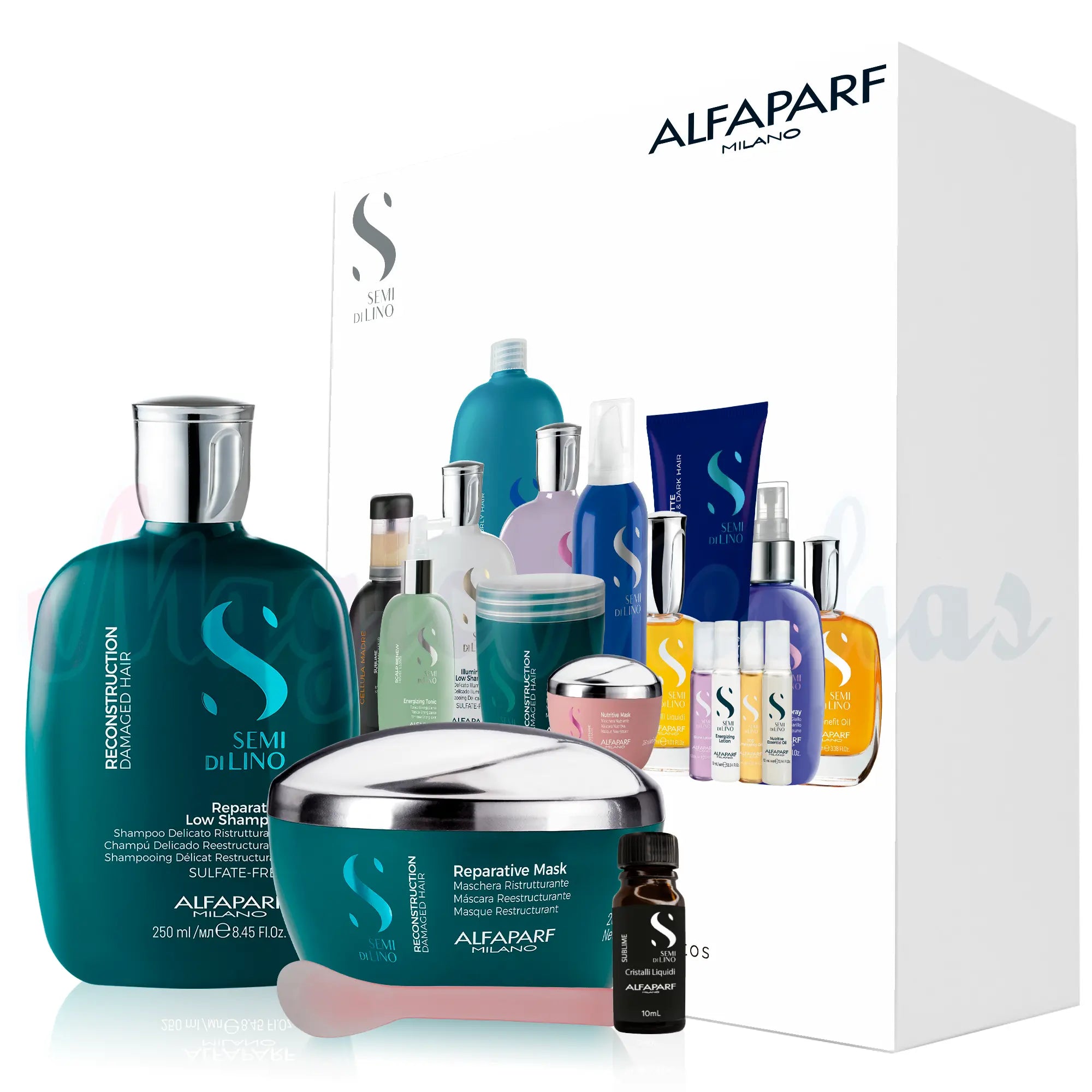Kit Alfaparf Semi Di Lino Moisture Dry Hair Shampoo + Mascarilla + Obsequio Alfaparf