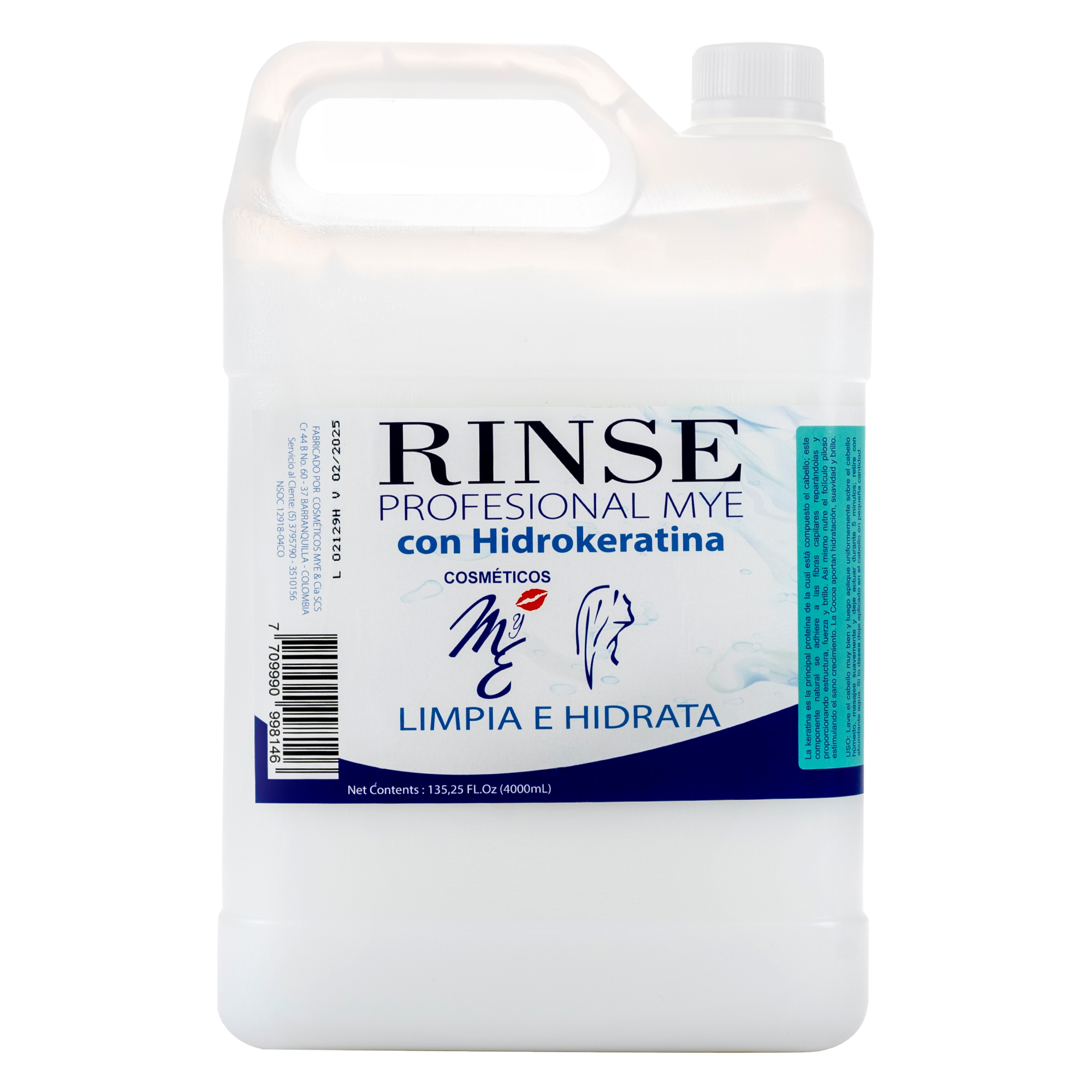 MyE Rinse Profesional Con Hidrokeratina 4000 ml MYE