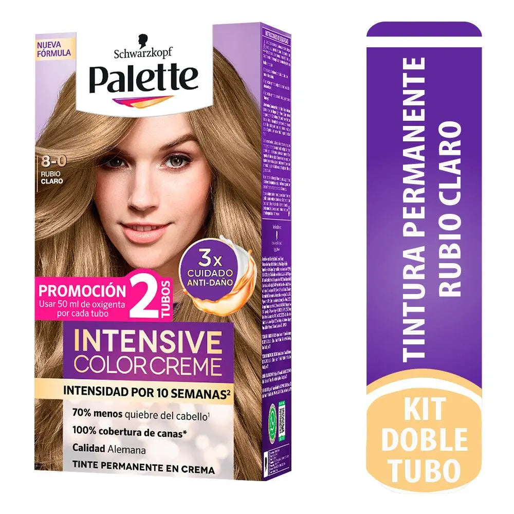 Palette Color Creme Doble Tubo 8-0 Rubio Claro - Magic Mechas