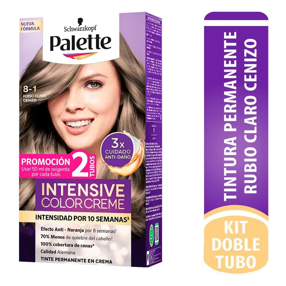 Palette Color Creme Doble Tubo 8-1 Rubio Claro Cenizo - Magic Mechas