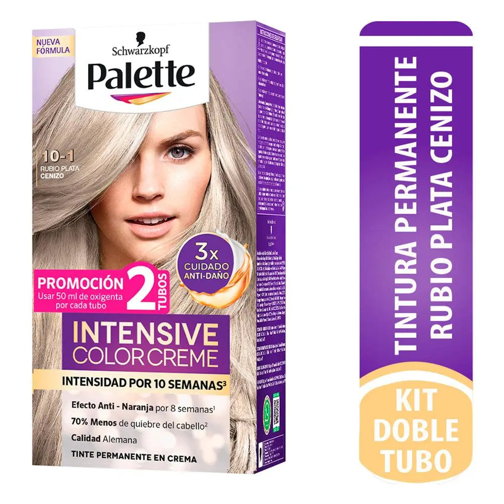 Palette Color Creme Doble Tubo 10-1 Rubio Plata Cenizo - Magic Mechas