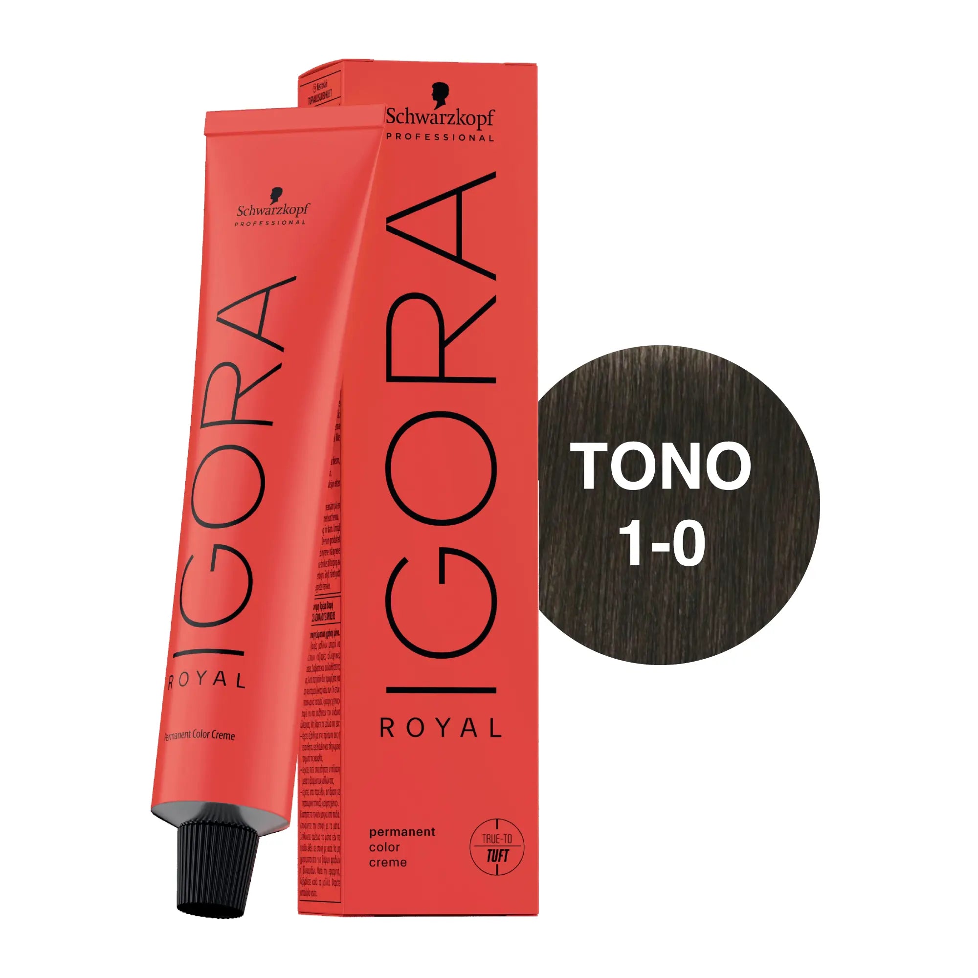 Igora Royal Tono 1-0 Negro Natural 60mL Schwarzkopf Professional